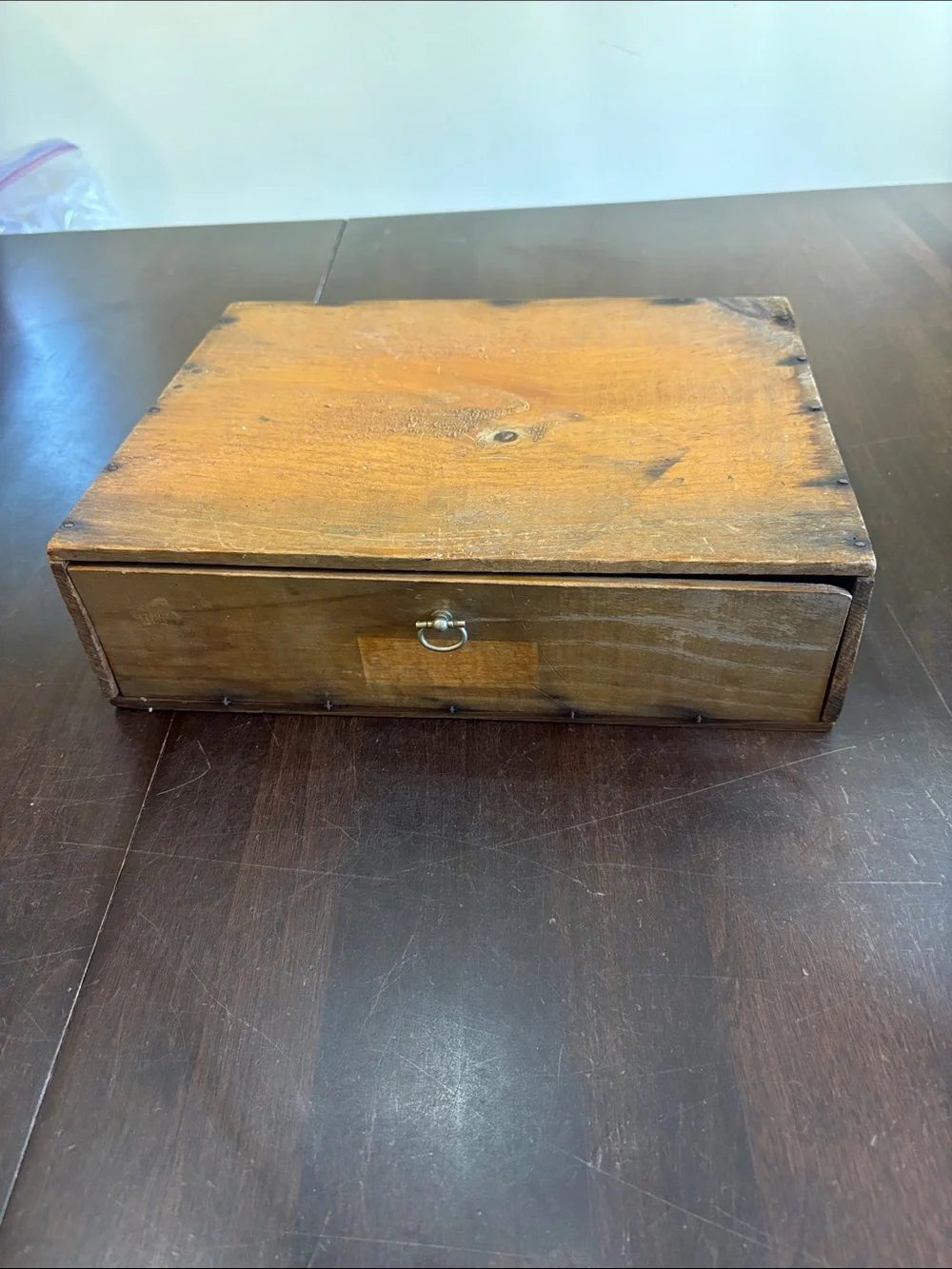 Primitive Rustic Wooden Storage Box